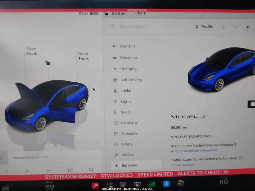 2022 TESLA MODEL 3 auction photo 7