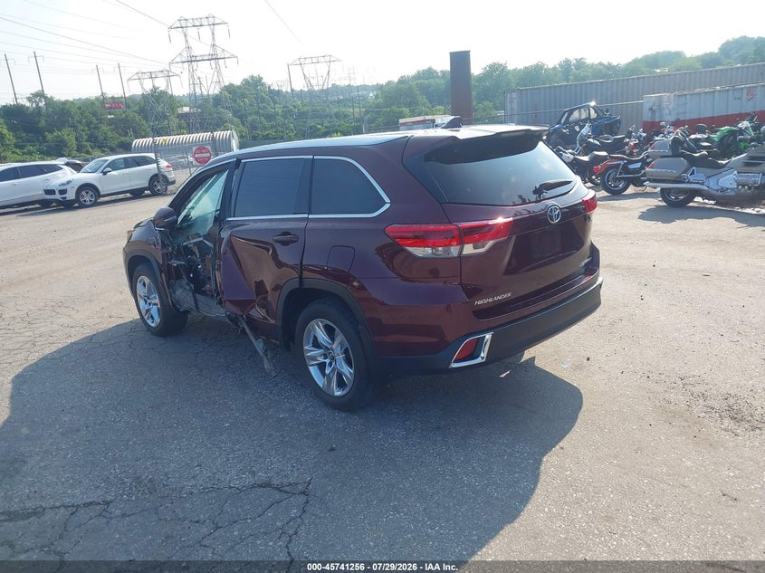 Vin: 5tddzrfh2js873014, lot: 46239961, toyota highlander limited 20183