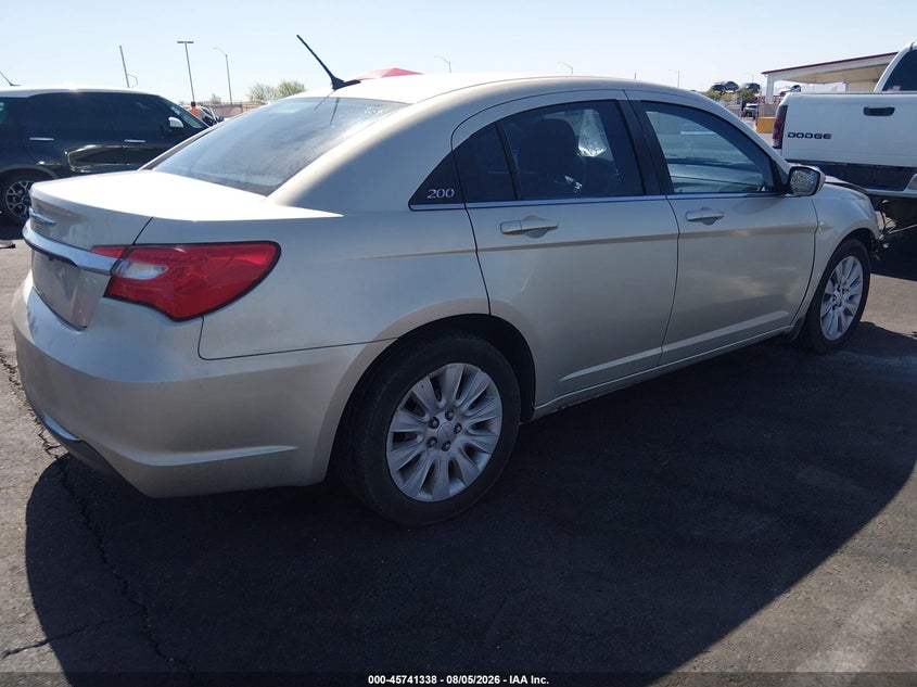 Vin: 1c3ccbab5dn620856, lot: 46240042, chrysler 200 lx 20134