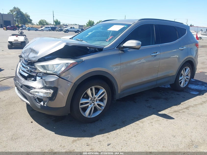 Vin: 5xyzu3la9eg220207, lot: 46240194, hyundai santa fe sport 2.0l turbo 20142