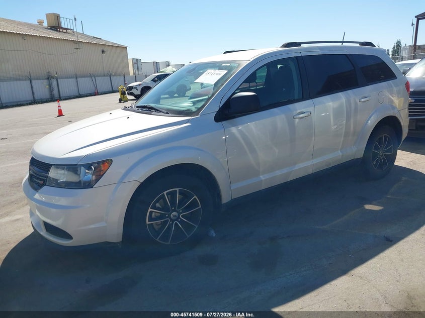 Vin: 3c4pdcab8jt445191, lot: 46240213, dodge journey se 20182