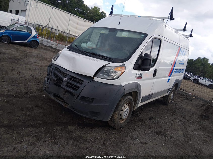 Vin: 3c6trvcg6ge136554, lot: 46240328, ram promaster 2500 high roof 20162