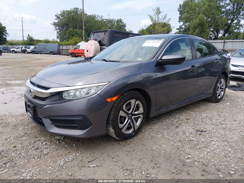 Vin: 19xfc2f55ge083863, lot: 46240725, honda civic lx 20162