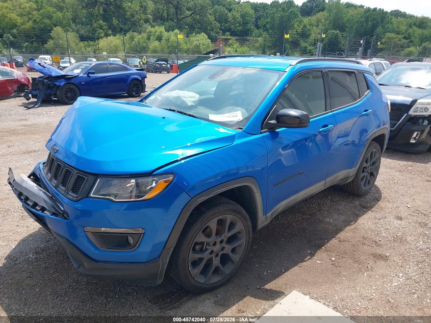 Vin: 3c4njdeb2mt532413, lot: 46240744, jeep compass 80th anniversary 4x4 20212