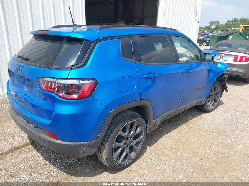 Vin: 3c4njdeb2mt532413, lot: 46240744, jeep compass 80th anniversary 4x4 20214