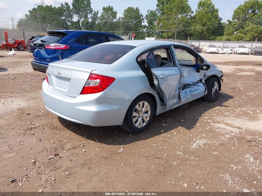 Vin: 2hgfb2f56ch559444, lot: 46240757, honda civic lx 20124