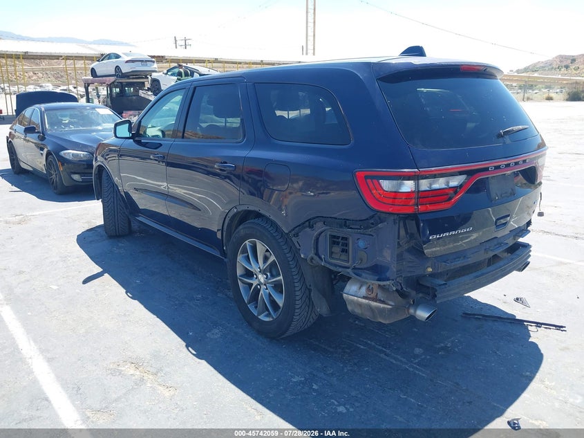 Vin: 1c4rdhdg2hc774276, lot: 46240763, dodge durango gt rwd 20173