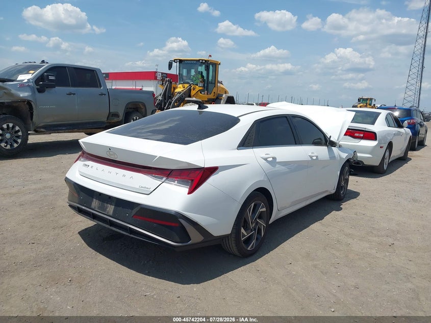Vin: kmhlp4dg3ru742210, lot: 46240908, hyundai elantra limited 20244