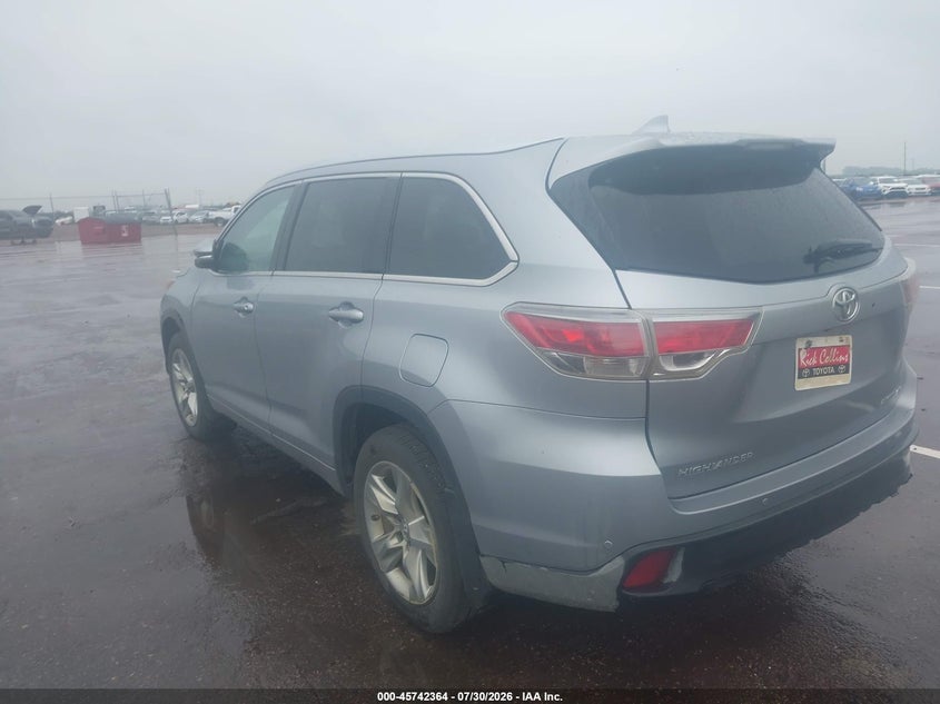 Vin: 5tddkrfh0es046932, lot: 46241068, toyota highlander limited v6 20143