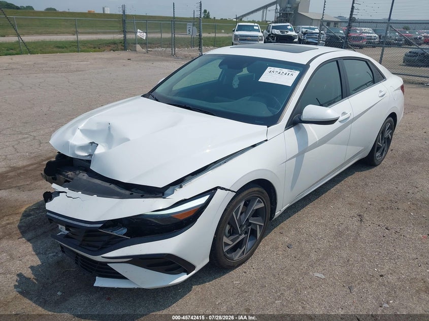 Vin: kmhls4dg2su990114, lot: 46241119, hyundai elantra sel convenience 20252