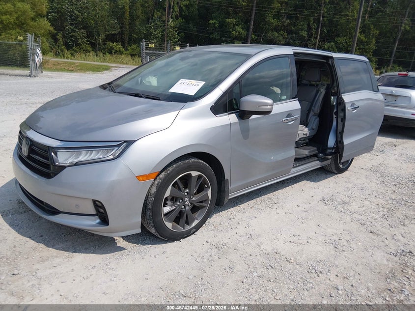 Vin: 5fnrl6h93nb066376, lot: 46241153, honda odyssey elite 20222