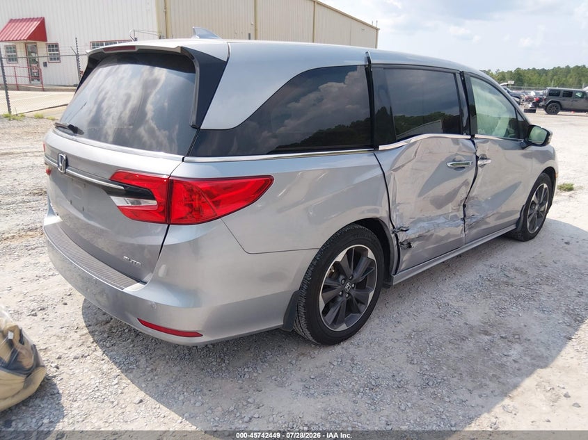 Vin: 5fnrl6h93nb066376, lot: 46241153, honda odyssey elite 20224
