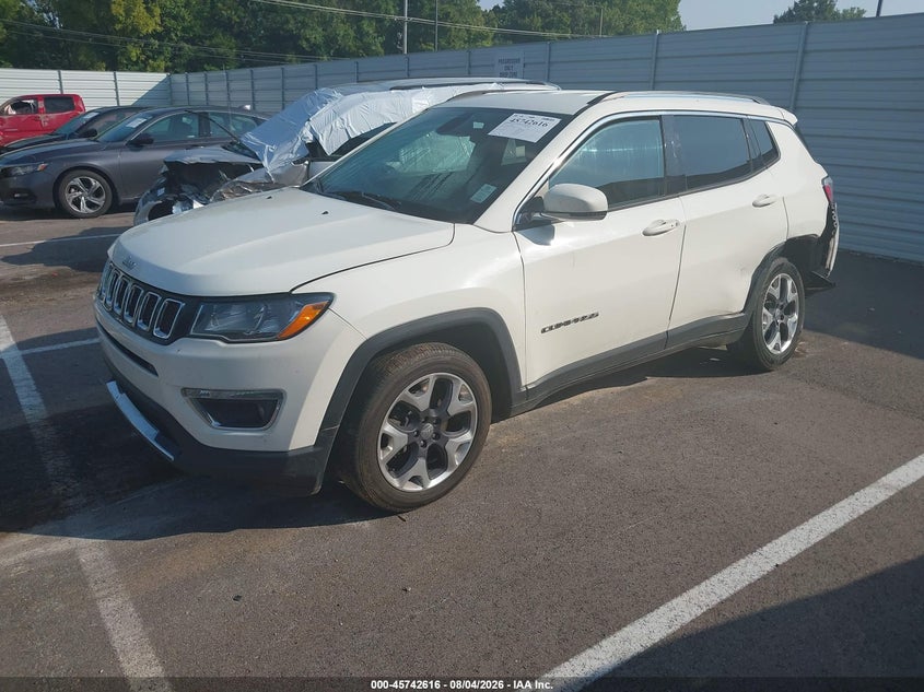 Vin: 3c4njccb1kt662449, lot: 46241320, jeep compass limited fwd 20192