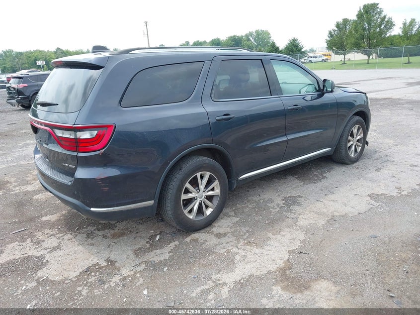 Vin: 1c4rdjdg8gc460153, lot: 46241340, dodge durango limited 20164