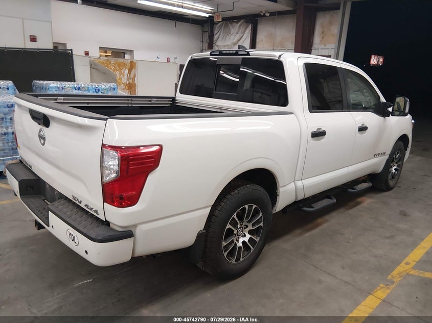 Vin: 1n6aa1ed9nn100852, lot: 46241494, nissan titan sv 4x4 20224
