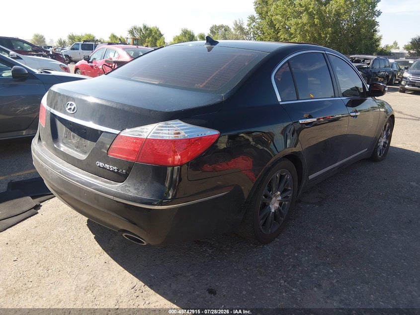 Vin: kmhgc4df1au072438, lot: 46241620, hyundai genesis 4.6 20104