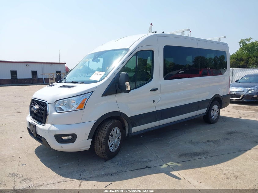 Vin: 1fbax2c88mka51869, lot: 46241654, ford transit-350 passenger van xlt 20212
