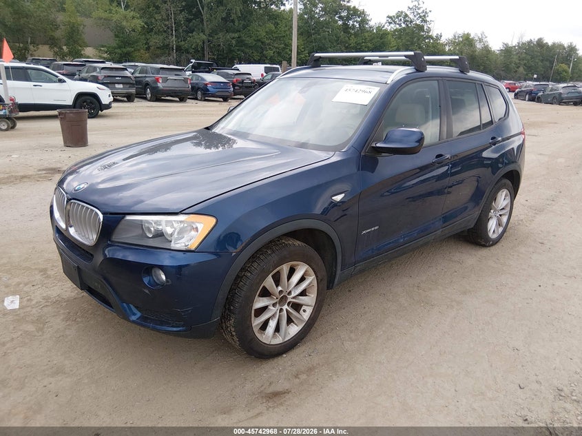 2013 BMW X3, Обычный износ, IAAI, VIN 5UXWX9C50D0A27627 — фото 2