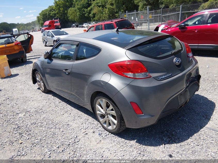 Vin: kmhtc6ad0hu306642, lot: 46241713, hyundai veloster 20173