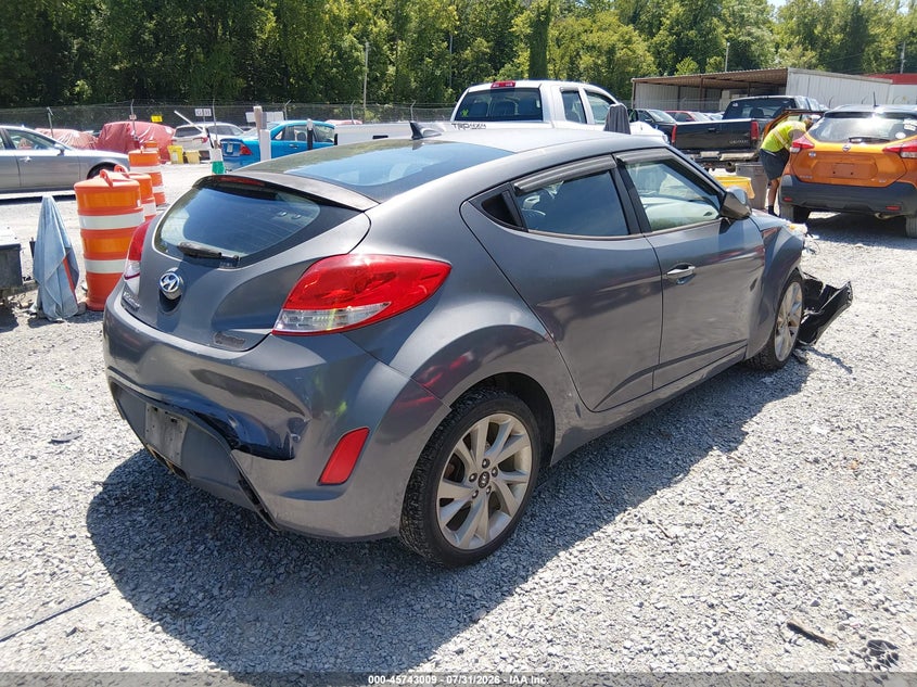 Vin: kmhtc6ad0hu306642, lot: 46241713, hyundai veloster 20174
