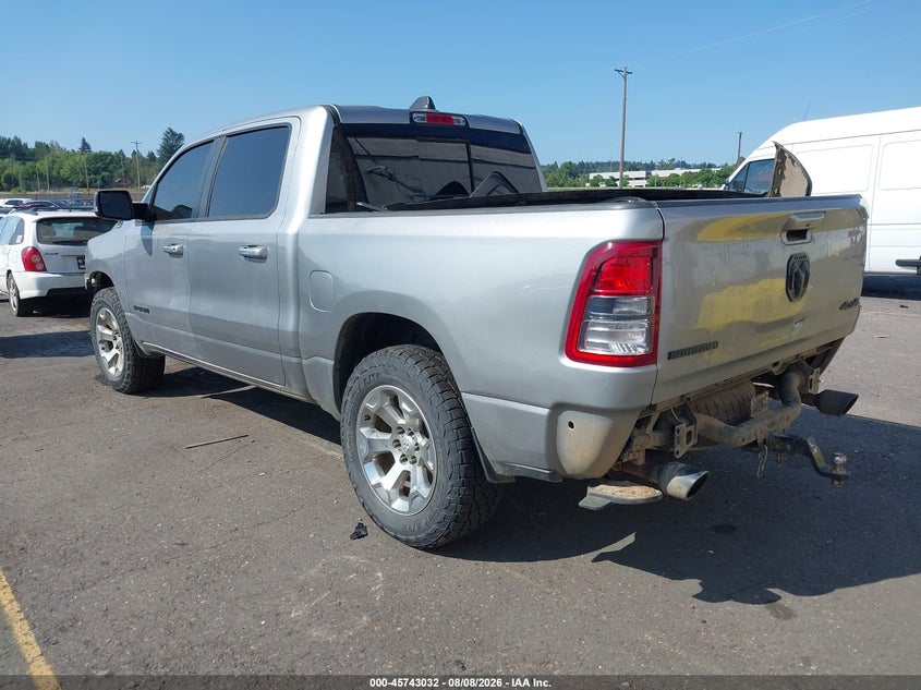 Vin: 1c6srfft7ln203792, lot: 46241736, ram 1500 big horn  4x4 5'7 box 20203