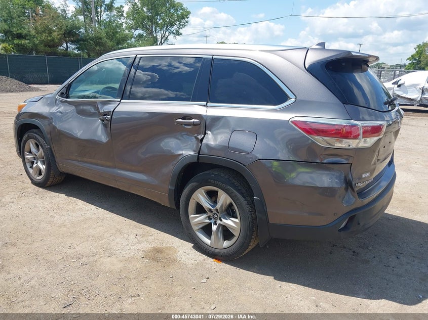 Vin: 5tddkrfh9gs347721, lot: 46241745, toyota highlander limited platinum v6 20163