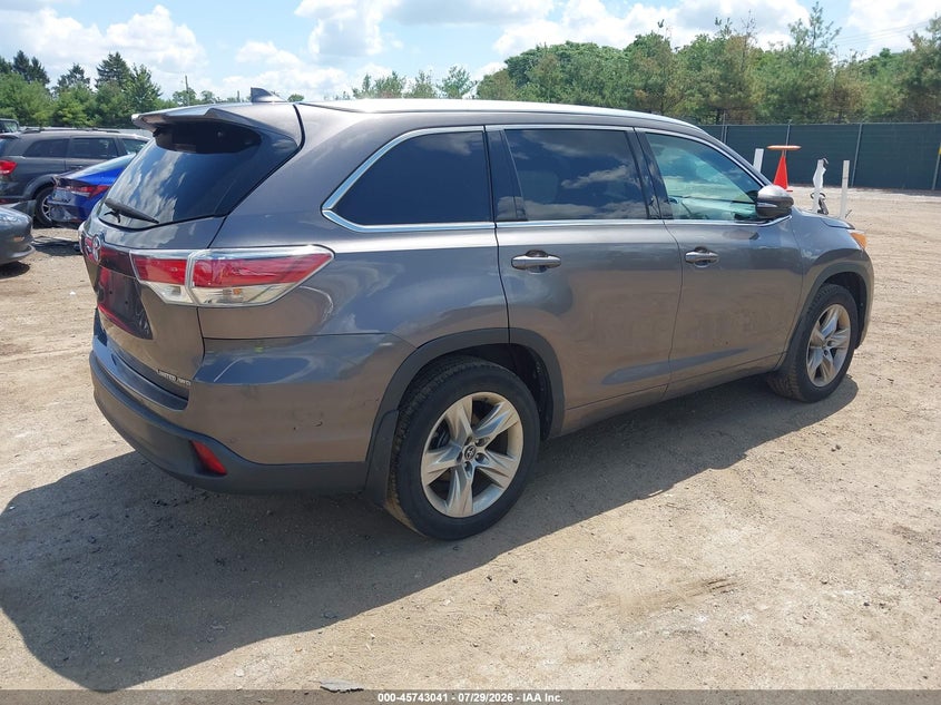 Vin: 5tddkrfh9gs347721, lot: 46241745, toyota highlander limited platinum v6 20164