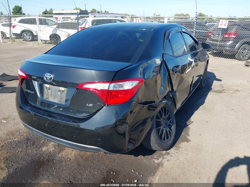 Vin: 5yfburhe7fp250853, lot: 46241753, toyota corolla le 20154