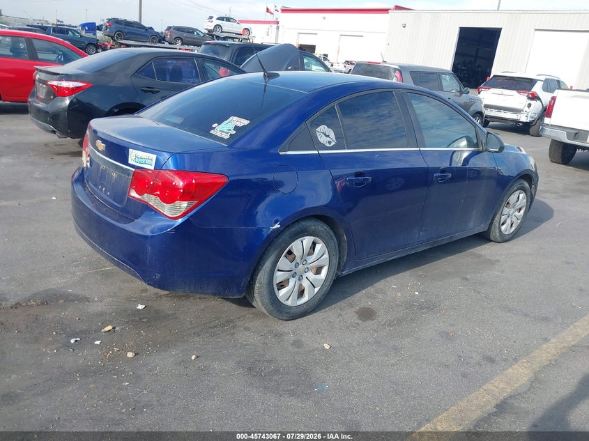 Vin: 1g1pc5sh7c7182080, lot: 46241771, chevrolet cruze ls 20124