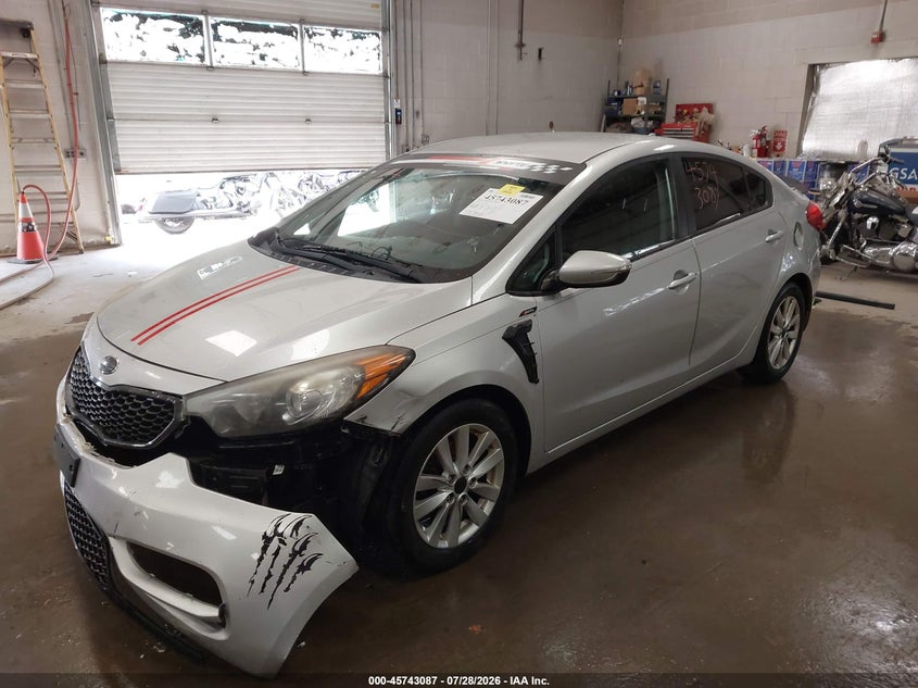 Vin: knafx4a66e5125270, lot: 46241791, kia forte lx 20142