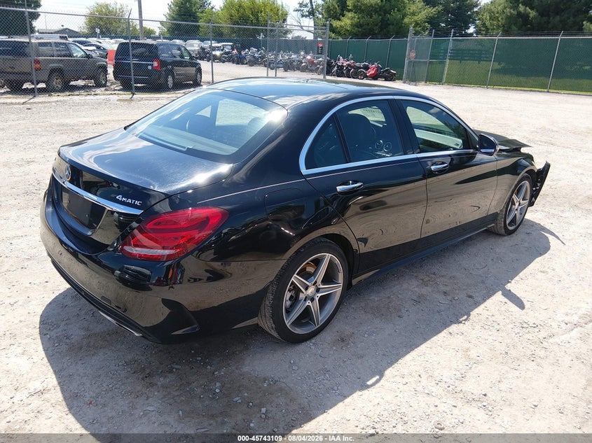Vin: 55swf4kb5fu013043, lot: 46241813, mercedes-benz c 300 sport 4matic 20154