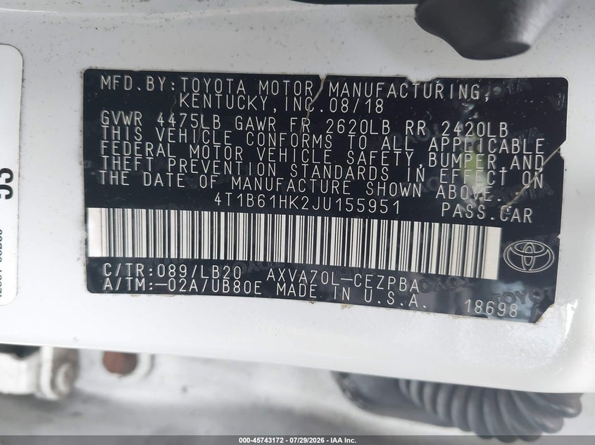 TOYOTA CAMRY - zdjęcie 9