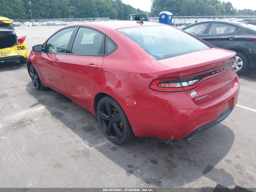Vin: 1c3cdfbb2gd644450, lot: 46241905, dodge dart sxt 20163
