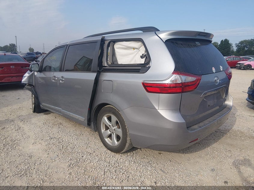 Vin: 5tdkz3dc2hs789538, lot: 46241986, toyota sienna le 8 passenger 20173