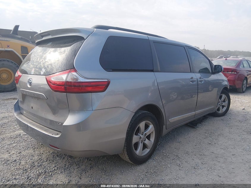 Vin: 5tdkz3dc2hs789538, lot: 46241986, toyota sienna le 8 passenger 20174