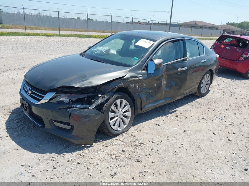 Vin: 1hgcr3f88ea007444, lot: 46242003, honda accord ex-l v-6 20142