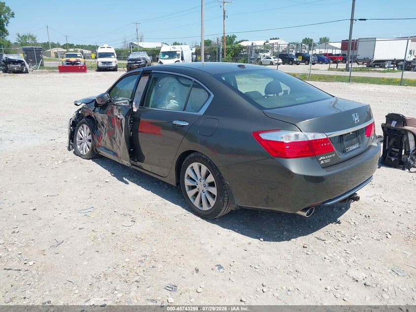 Vin: 1hgcr3f88ea007444, lot: 46242003, honda accord ex-l v-6 20143