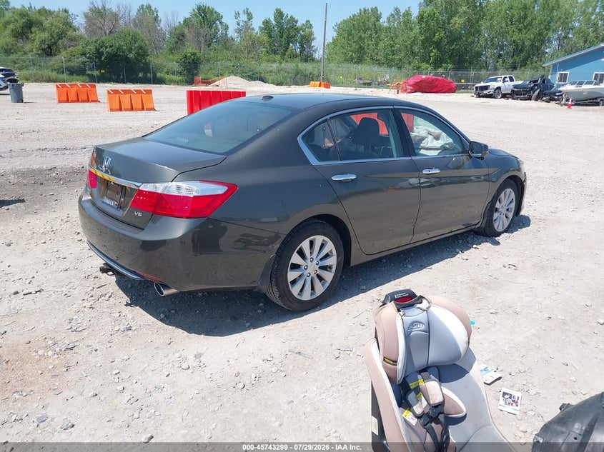 Vin: 1hgcr3f88ea007444, lot: 46242003, honda accord ex-l v-6 20144