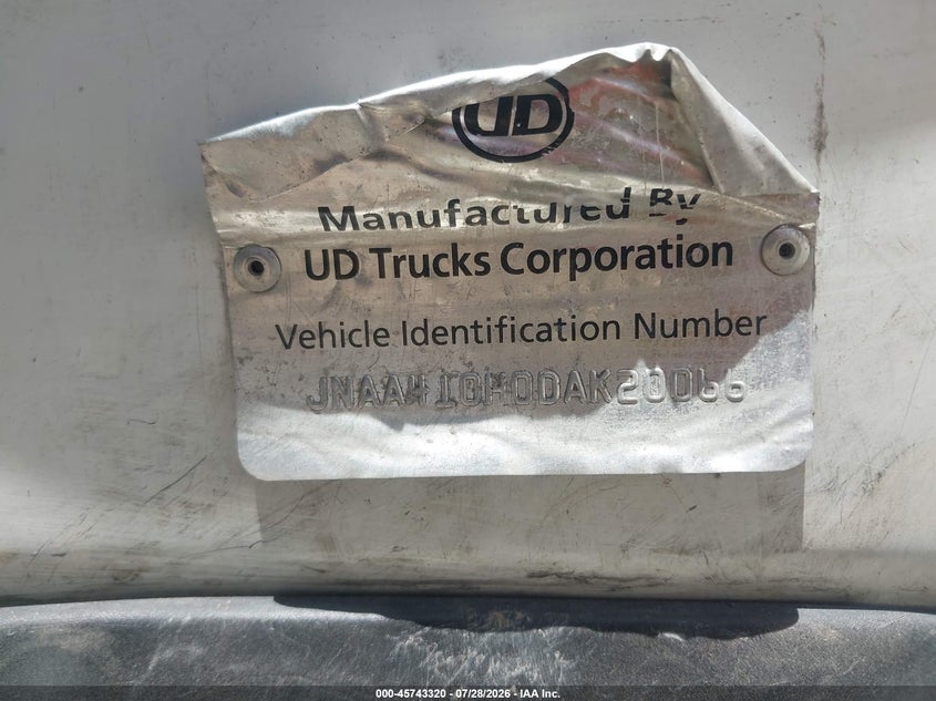 2013 NISSAN DIESEL UD2600 auction photo 8