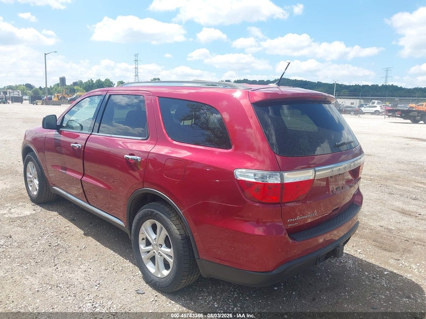 Vin: 1c4rdjdg0dc667938, lot: 46242070, dodge durango crew 20133