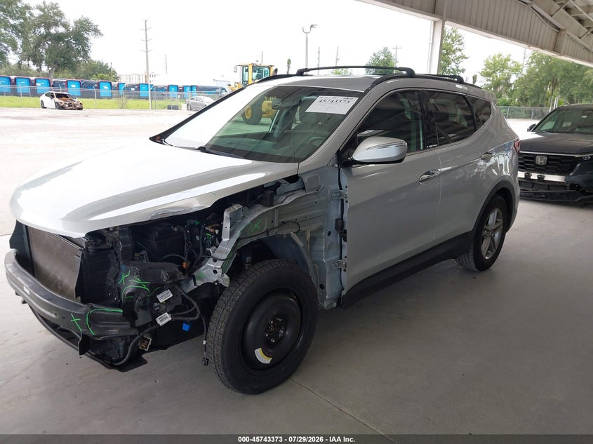 Vin: 5xyzu3lb8jg548785, lot: 46242077, hyundai santa fe sport 2.4l 20182