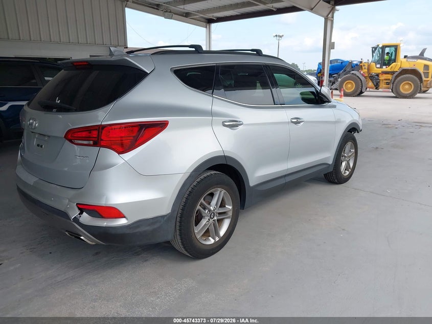 Vin: 5xyzu3lb8jg548785, lot: 46242077, hyundai santa fe sport 2.4l 20184