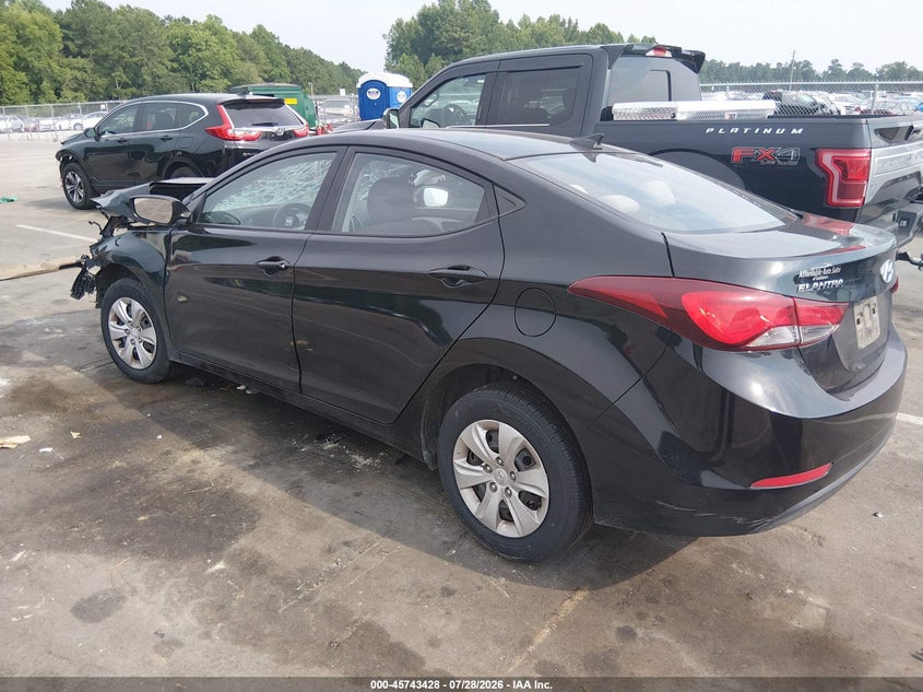 Vin: 5npdh4ae1gh695176, lot: 46242132, hyundai elantra se 20163