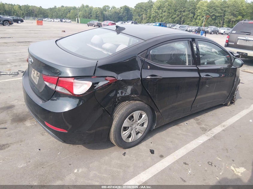 Vin: 5npdh4ae1gh695176, lot: 46242132, hyundai elantra se 20164