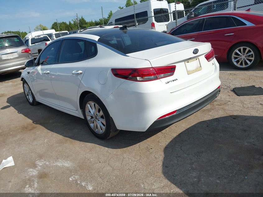 Vin: 5xxgt4l30jg242001, lot: 46242263, kia optima s 20183
