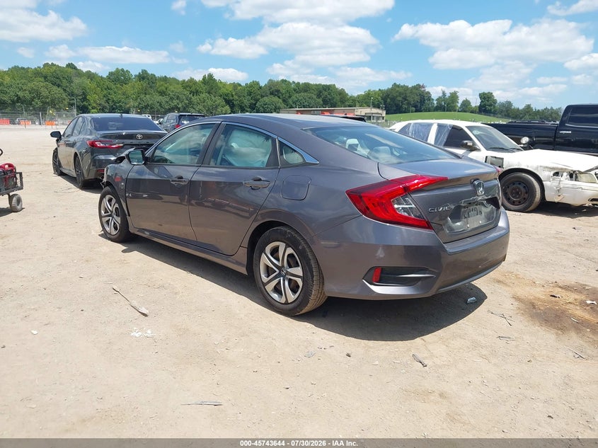 Vin: 19xfc2f55he000451, lot: 46242348, honda civic lx 20173