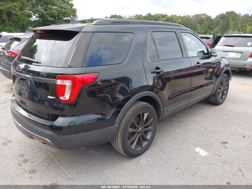 Vin: 1fm5k8dh6hgc98423, lot: 46242355, ford explorer xlt 20174