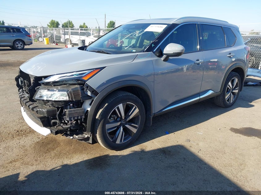 Vin: jn8bt3dc2pw106919, lot: 46242390, nissan rogue platinum fwd 20232