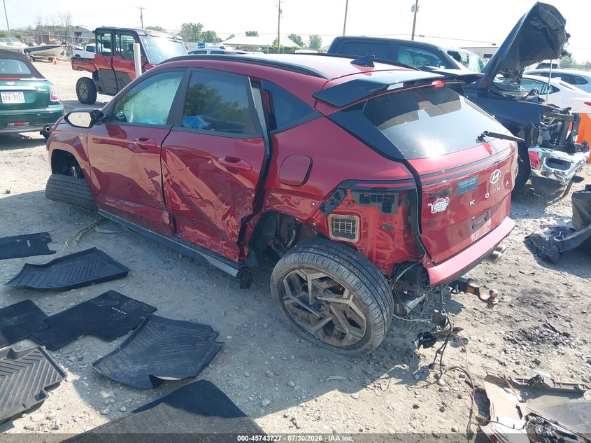 Vin: km8hbca36su251345, lot: 46242431, hyundai kona n line s 20253