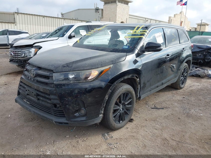Vin: 5tdkzrfh2ks573420, lot: 46242534, toyota highlander se 20192